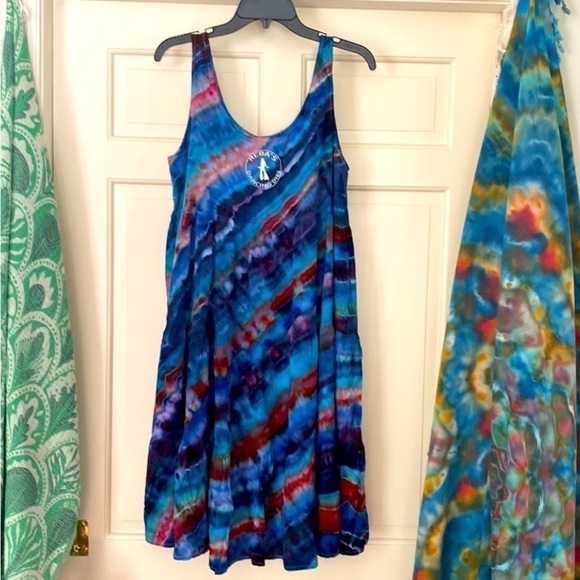 Hand Crafted Dresses & Skirts - NEW Shakedown Lot Tie Dye Dress Wear Art While You⚡️ Artisan Reba’s Dancing Dyes